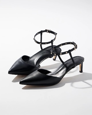 Studded t strap heels online